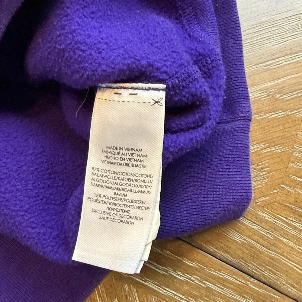 Ralph Lauren Purple Hoodie with Yellow Logo - Picture 5 of 8